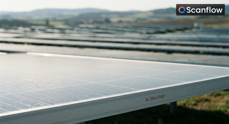 Solar panel barcode scanner